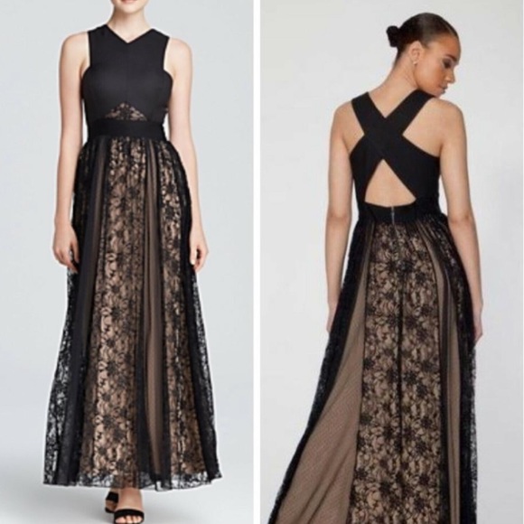 ABS Allen Schwartz Dresses & Skirts - ABS Allen Schwartz Black Lace Cutout Gown Size 12